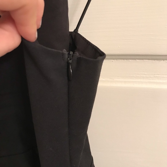 A-Line Black Geometric Spaghetti Strap Dress - Picture 3 of 4